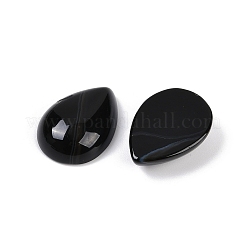Cabochon di agata nera naturale a bande (tinta e riscaldata)&nbsp;G-H094-01A-28