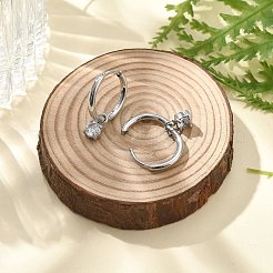 Creolen aus 304 Edelstahl mit Mikropavé und Zirkonia&nbsp;STAS-R004-02P-02