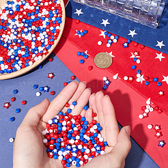 Непрозрачные акриловые бусины на тему дня независимости&nbsp;MACR-SC0001-82