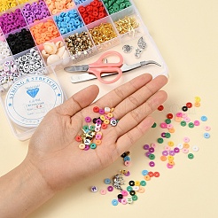 2928 шт. Геометрия полимерная глина и акрил и пластик ccb и бусины в виде ракушки&nbsp;DIY-YW0002-88