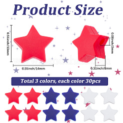 90pcs 3 couleurs perles de silicone&nbsp;SIL-SP0001-29