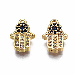 Breloques en laiton avec zircone cubique de micro pave&nbsp;KK-Q277-070-NF