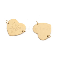 Ciondoli a forma di cuore in acciaio inossidabile 304&nbsp;STAS-P396-03A-G