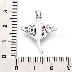 Латунные микро проложить кубического циркония подвески&nbsp;KK-T080-10P