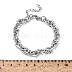 304 Edelstahl-Kabelkettenarmbänder für Damen&nbsp;BJEW-A160-07P