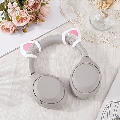 1 paire d'écouteurs décoratifs en silicone en forme d'oreilles de chat&nbsp;DIY-CP0013-62A
