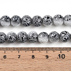 Brins de perles de verre de peinture de cuisson transparente&nbsp;DGLA-N009-8mm-09