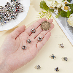 70 шт. 5 стиля сплава горный хрусталь европейские бусины&nbsp;ALRI-PA0001-01