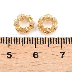 Латунь микропаве прозрачный кубический цирконий европейский бисер&nbsp;KK-L261-05G