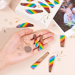 Подвески из смолы и ореха&nbsp;DIY-TA0011-03B