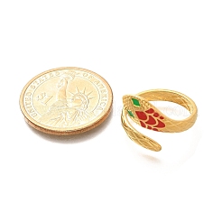 201 нержавеющая сталь эмалированное кольцо-манжета в форме змеи для женщин&nbsp;LS-RJEW-A053-05G-01