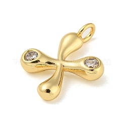Porte micro ouvrent pendentifs zircone cubique en laiton de placage&nbsp;KK-A200-24G-X