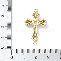 Dijes conectores de latón con microengaste de circonitas cúbicas para la religión de Pascua&nbsp;KK-T085-18G-G