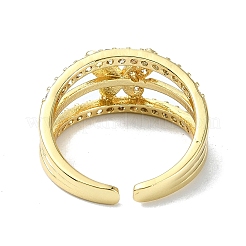Anneaux en laiton plaqué or 18 carats véritables&nbsp;RJEW-B054-01G-02