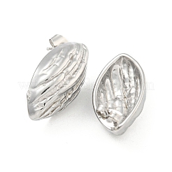 Серьги-гвоздики из нержавеющей стали 304 с конским глазом&nbsp;EJEW-L290-030P