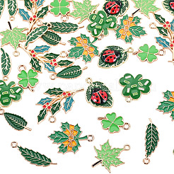 36 pièces 9 styles pendentifs en émail en alliage de zinc&nbsp;ENAM-TA0011-13