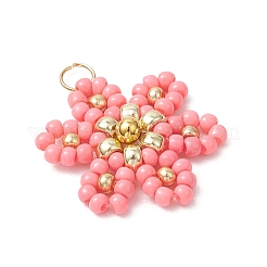 Подвески-цветы из стеклянных бусинок&nbsp;PALLOY-MZ00712-01