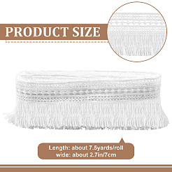 7~7.25 ярд полиэстеровой кружевной отделки с кисточками&nbsp;DIY-FG0004-99