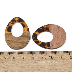 Подвески из прозрачной смолы и орехового дерева&nbsp;RESI-I354-03I