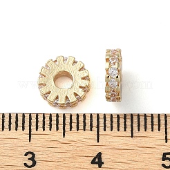 Cremagliera placcatura micro ottone spianare perline zirconi&nbsp;KK-M269-01G
