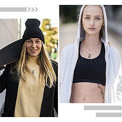 1 шт. ожерелье из сплава со свистком&nbsp;NJEW-CN0001-07