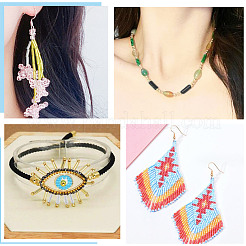 1692 шт. 8 вида стеклянных витых бусин&nbsp;SEED-GO0001-05B