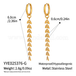 Orecchini a cerchio con nappa di grano in acciaio inossidabile 304&nbsp;LS-ID4958-1