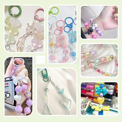 DIY Herz Acryl & Harz Strass Perlen Schmuckherstellung Kits&nbsp;DIY-PH0023-76