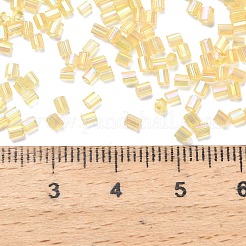 Прозрачные цвета радуги стеклянные бусины круглой формы SEED-H004-02