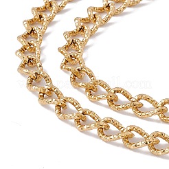 Collana a catena in acciaio inossidabile 304 placcata ionica (ip) con fermagli a barilotto per donna&nbsp;NJEW-E059-01G