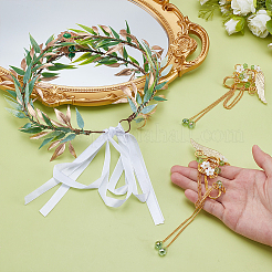 Пластиковые ободки и алюминиевые серьги&nbsp;OHAR-WH0014-16