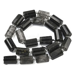 Натуральные турмализированные кварцевые бусинки&nbsp;G-G453-E08-10x14mm