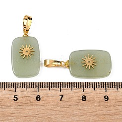 Pendentifs en aventurine vert naturel&nbsp;G-G461-04G-03