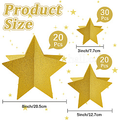 3D-Stern-Papierglitzerpulver-Displaydekorationen&nbsp;DIY-WH20082-52A