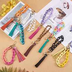 Porte-clés bracelet à maillons de chaîne&nbsp;HJEW-SW00013-09