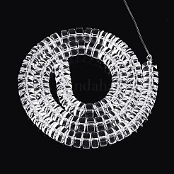 Fili di perline do vetro trasparente&nbsp;GLAA-N026-4x8mm-T06