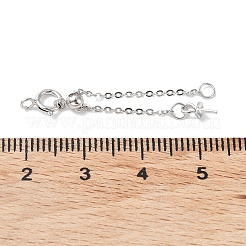 925 argento sterling rodiato termina con catene&nbsp;STER-P050-03P