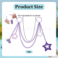 Акриловая звезда подвеска железная цепочка сумка декоративные цепи&nbsp;HJEW-OC00300