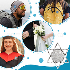 10 шт. винтажная брошь в форме звезды из сплава в тибетском стиле с кабошоном&nbsp;FIND-PH0027-51