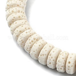 Эластичные браслеты из окрашенного натурального лавового камня и бисера&nbsp;BJEW-TA00342-02