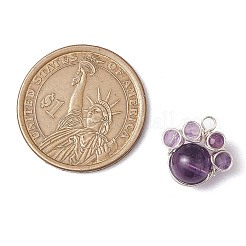 4 шт. 4 стиля подвески из граненых бусин из натуральных и синтетических смешанных драгоценных камней&nbsp;PALLOY-TA00168-02