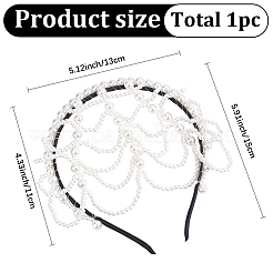 1 x Haarband mit Kunstperlen für Damen&nbsp;AJEW-CY0001-98