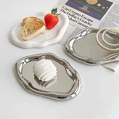 Plattierender Porzellan-Schmuck-Display-Teller&nbsp;DJEW-WH0039-36