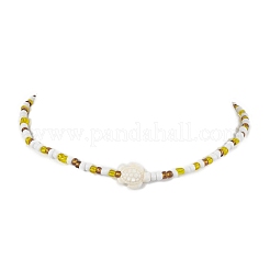 Окрашенные синтетические бирюзовые подвесные ожерелья&nbsp;NJEW-JN04776