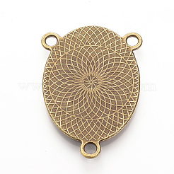 Configuración del conector cabochon de aleación de estilo tibetano&nbsp;TIBE-Q079-30x40-AB-FF