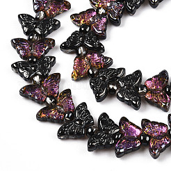 Стеклянные бусины с гальваническим покрытием &nbsp;EGLA-N012-04R