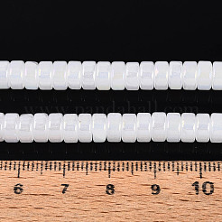 De color ab abalorios de imitación plateado cristal jade hebras&nbsp;GLAA-T026-3x6mm-J01
