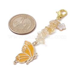 Decorazione con pendenti in smalto in lega di farfalla&nbsp;HJEW-JM01637-05