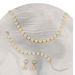 Ожерелья из сплава маргаритки с эмалированными звеньями&nbsp;FS-WGB8665-01