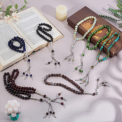 8 pulsera de aleación con dijes de 8 colores&nbsp;BJEW-PH0004-69